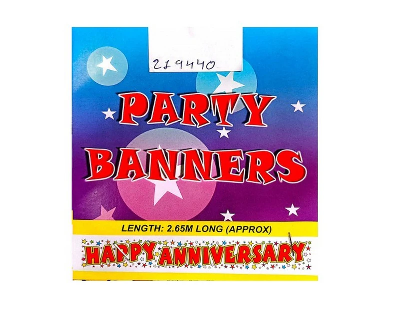 Happy Stars Anniversary Banner (Multicoloured) - SG34646