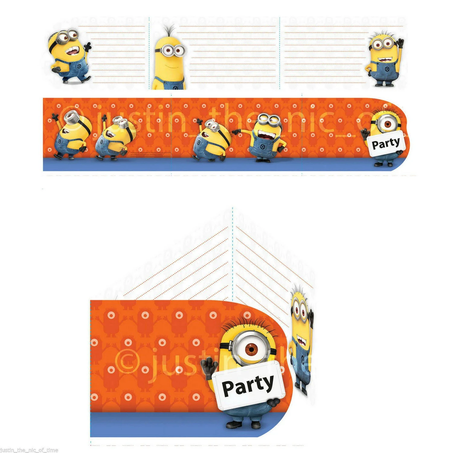 Minions Invitations Set (Pack of 12) (Multicoloured) - SG27260