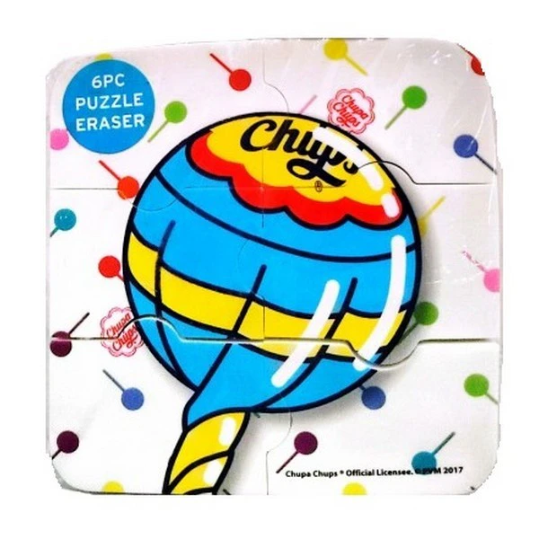 Chupa Chups Puzzle Eraser (Pack of 6) (White/Multicoloured) - SG35255