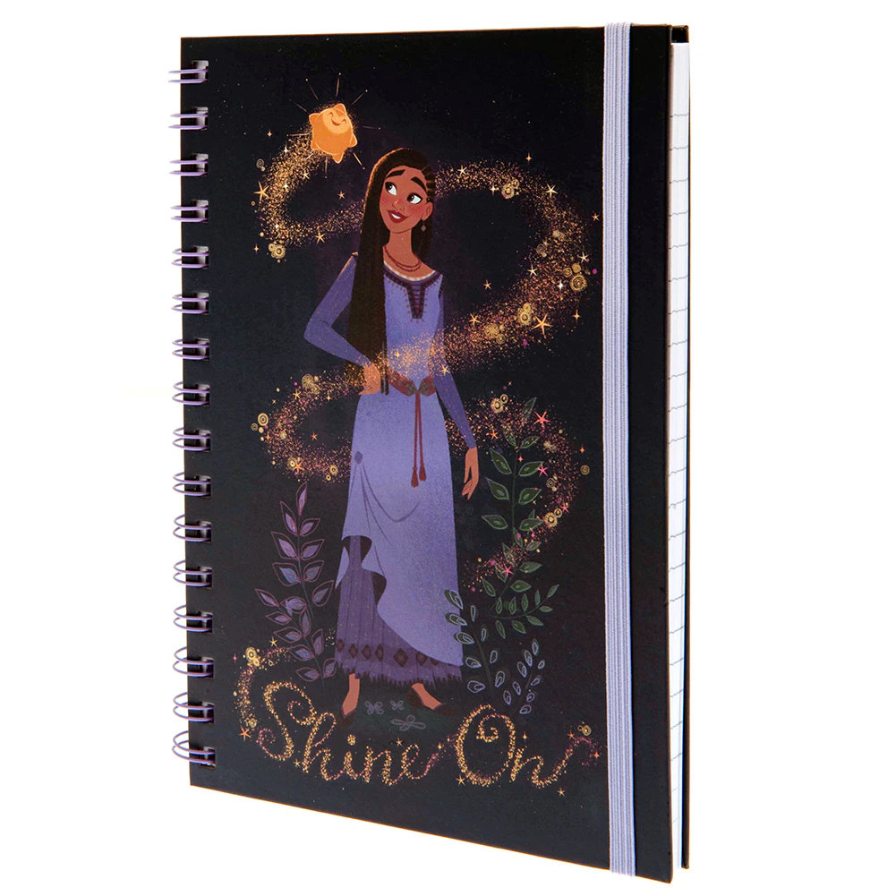 Wish Shine On A5 Notebook (Black/Gold/Purple) - TA11506