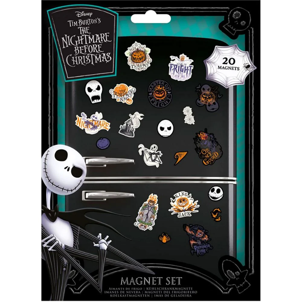 Nightmare Before Christmas Fridge Magnet (Pack of 20) (Black/White/Orange) - TA10492