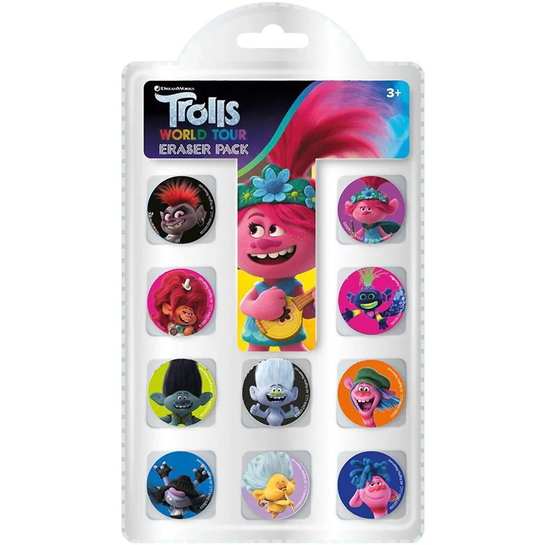 Trolls World Tour Erasers (Pack of 10) (Multicoloured) - SG35319