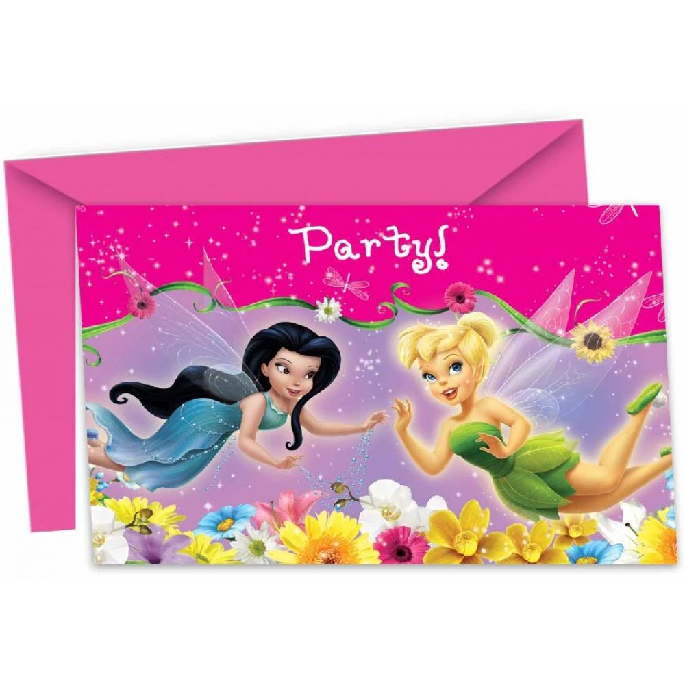 Disney Fairies Springtime Invitations (Pack of 6) (Multicoloured) - SG28530