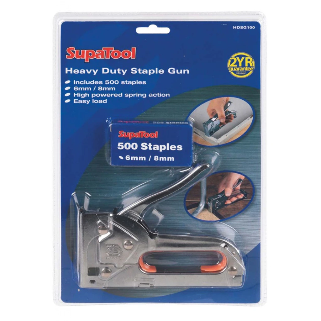 SupaTool Heavy Duty Staple Gun (Silver) - ST4746