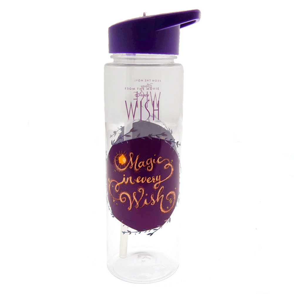 Wish Magic In Every Wish Plastic Water Bottle (Clear/Purple) - TA11529