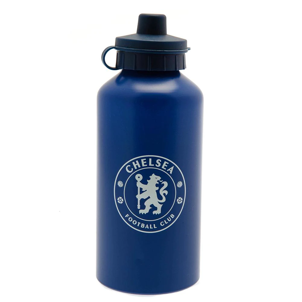 Chelsea FC Crest Aluminium Water Bottle (Royal Blue/White) - TA11452