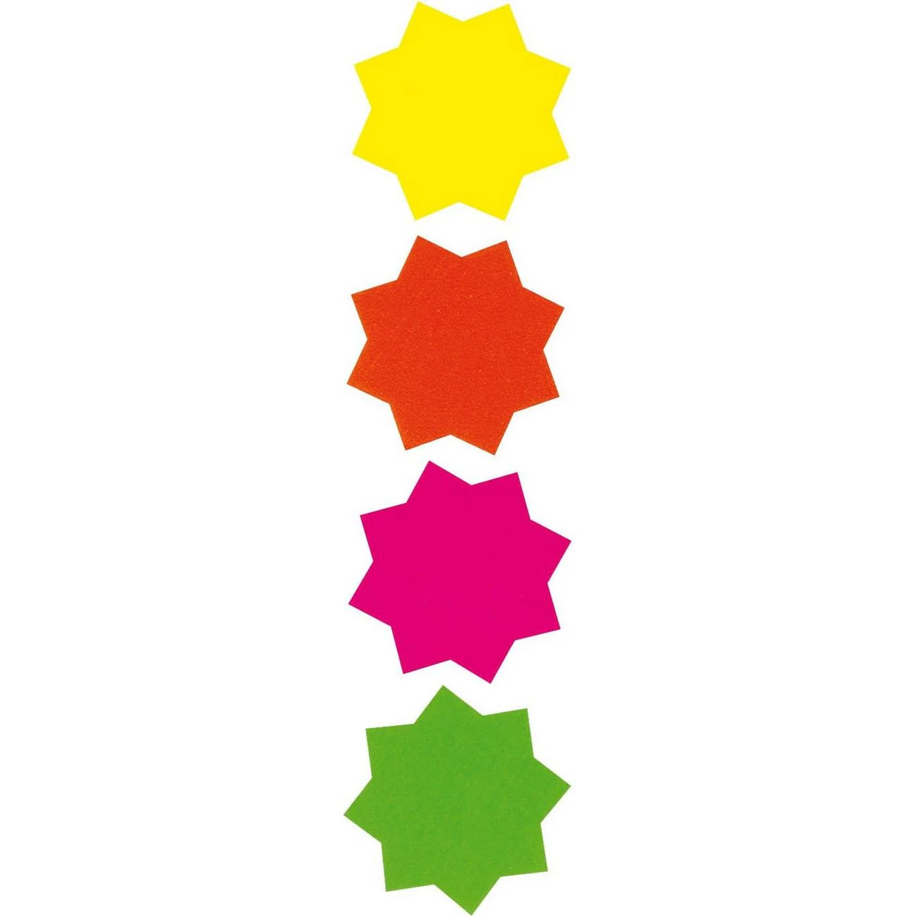 County Stationery Stars Fluorescent Shapes (Pack of 30) (Multicoloured) - SG31442