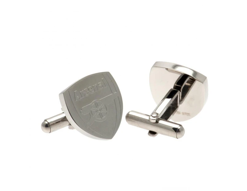 Arsenal FC Stainless Steel Crest Cufflinks (Silver) - TA2476