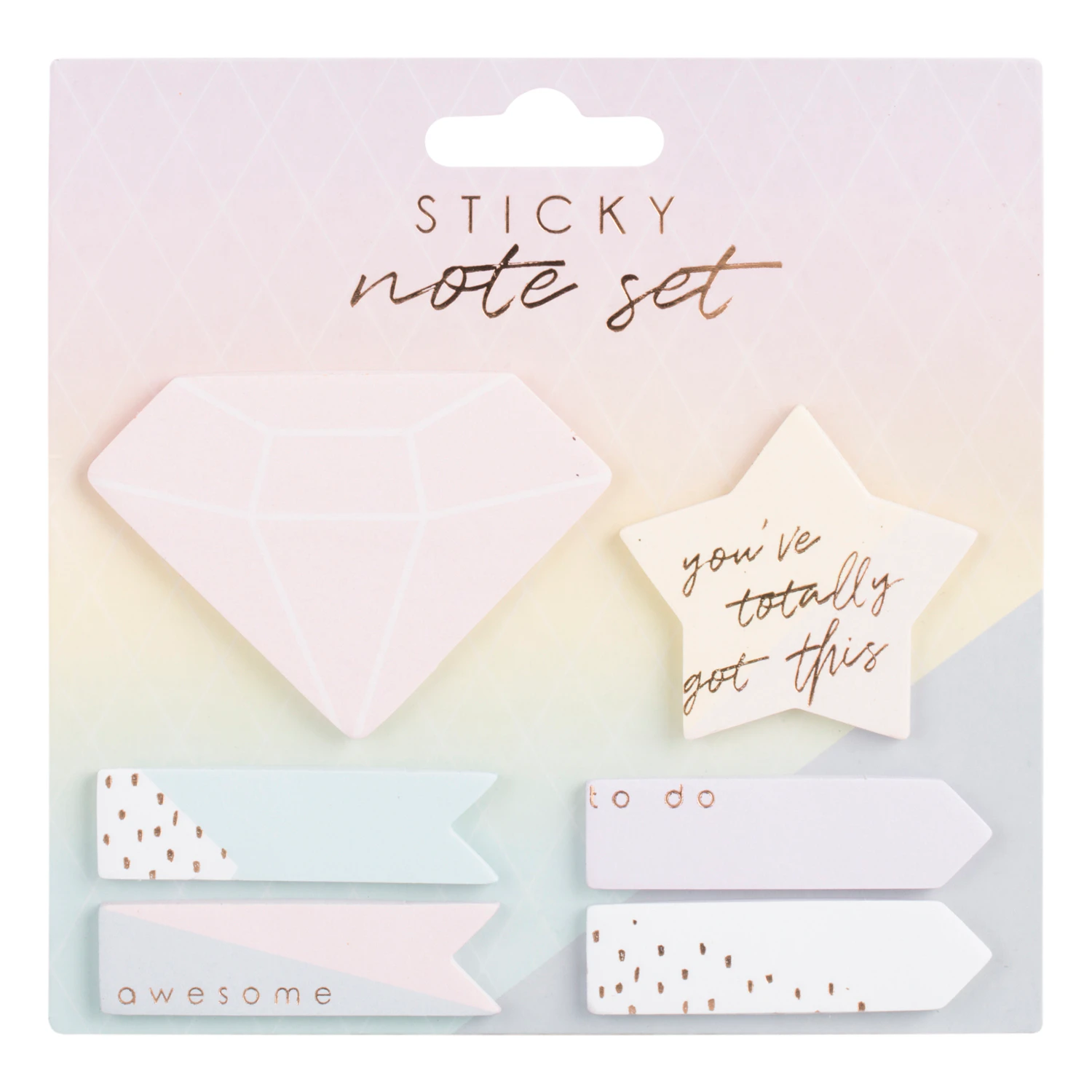 IG Design Die Cut Sticky Notes (Rose Gold) - SG31537