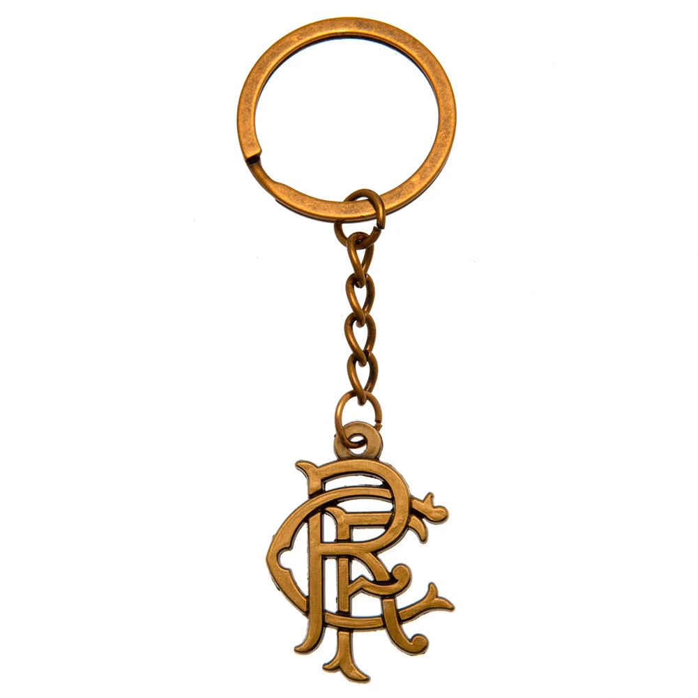 Rangers FC Scroll Crest Keyring (Antique Gold) - TA10063