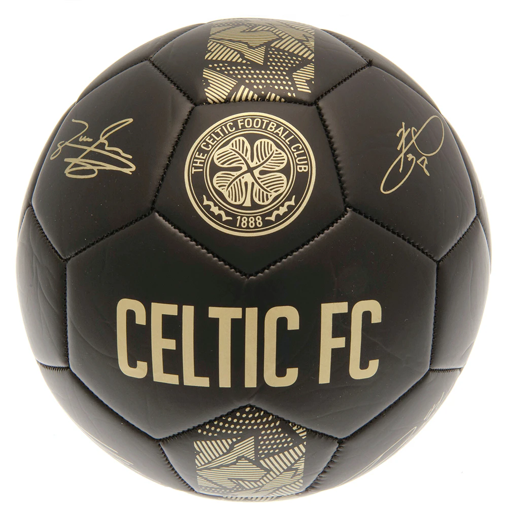 Celtic FC Phantom Signature Football (Black/Gold) - TA11449