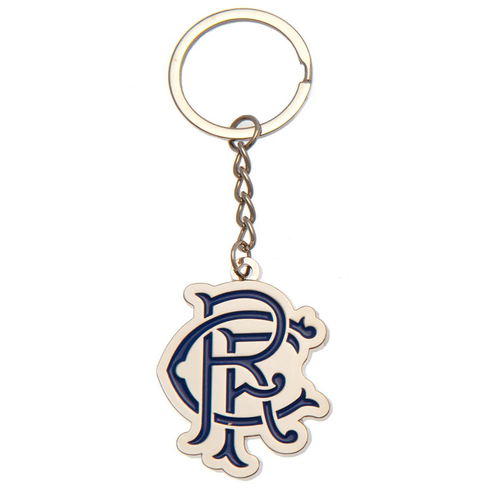 Rangers FC Scroll Crest Keyring (Blue/White) - TA10063