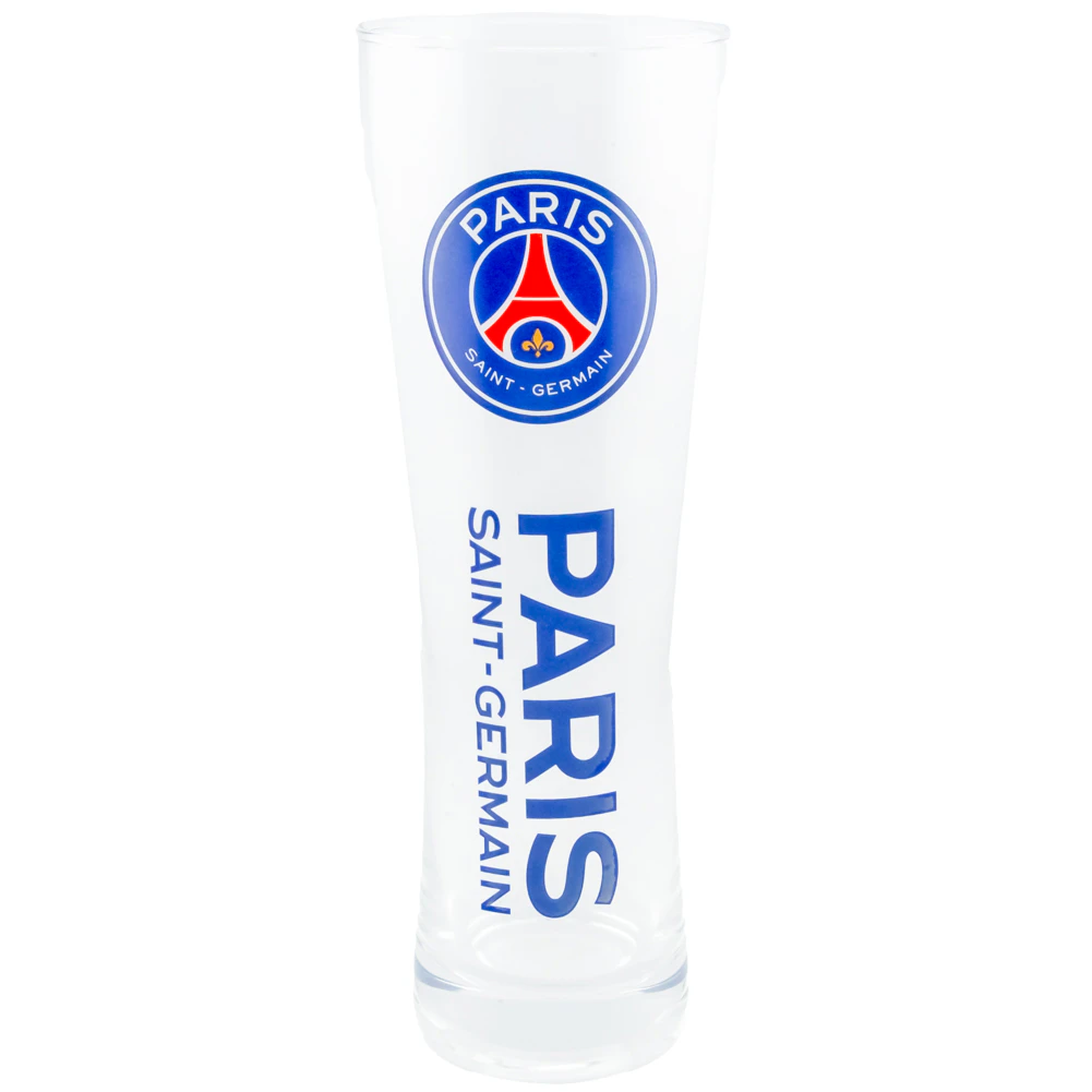 Paris Saint Germain FC Tall Beer Glass (Clear/Blue) - TA11715