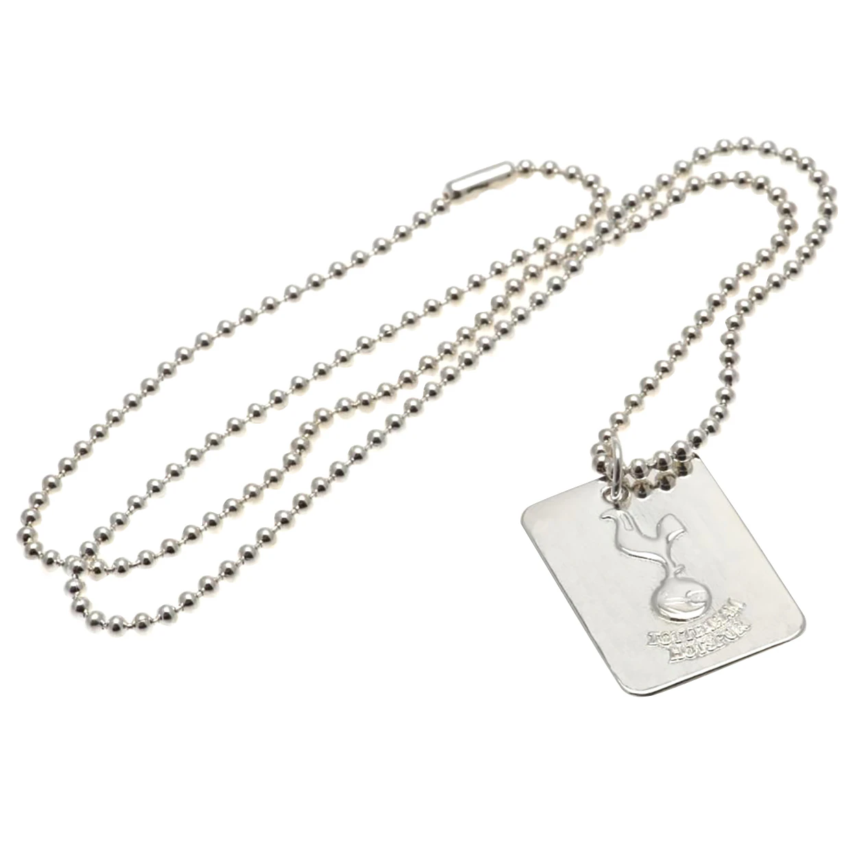 Tottenham Hotspur FC Silver Plated Dog Tag And Chain (Silver) - TA3067