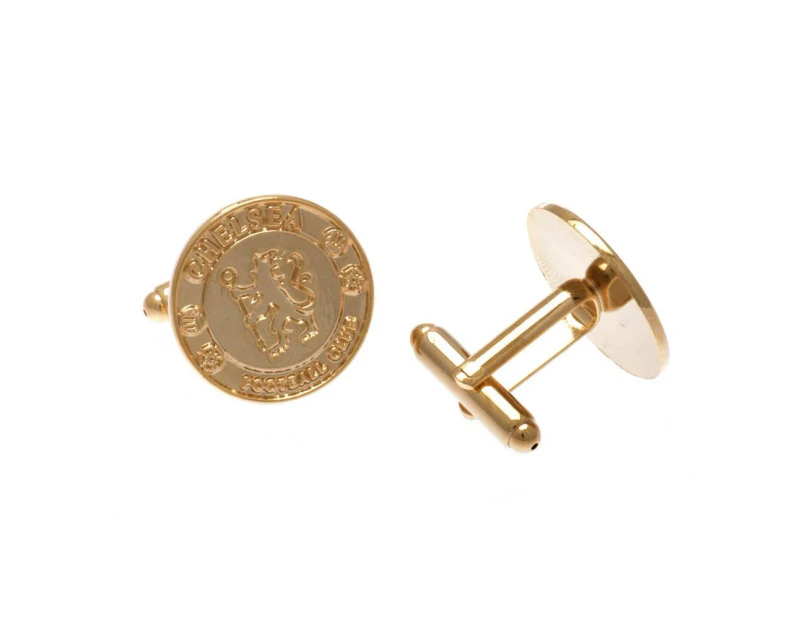 Chelsea FC Gold Plated Cufflinks (Gold) - TA2490