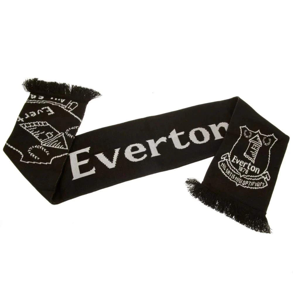 Everton FC React Crest Scarf (Black/White) - SG34016