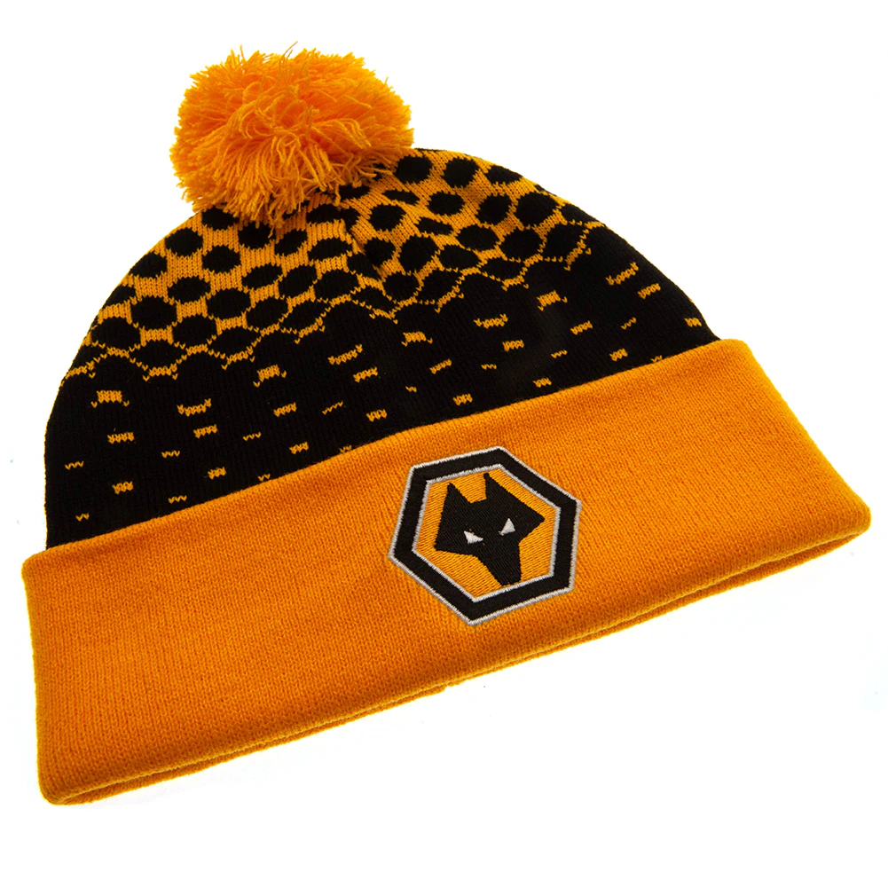 Wolverhampton Wanderers FC Fade Beanie (Black/Yellow) - TA11581