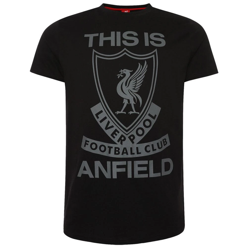 Liverpool FC Mens This Is Anfield T-Shirt (Black/Grey) - TA8609