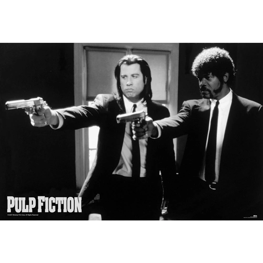 Pulp Fiction Guns Poster (Black/White) - TA8213