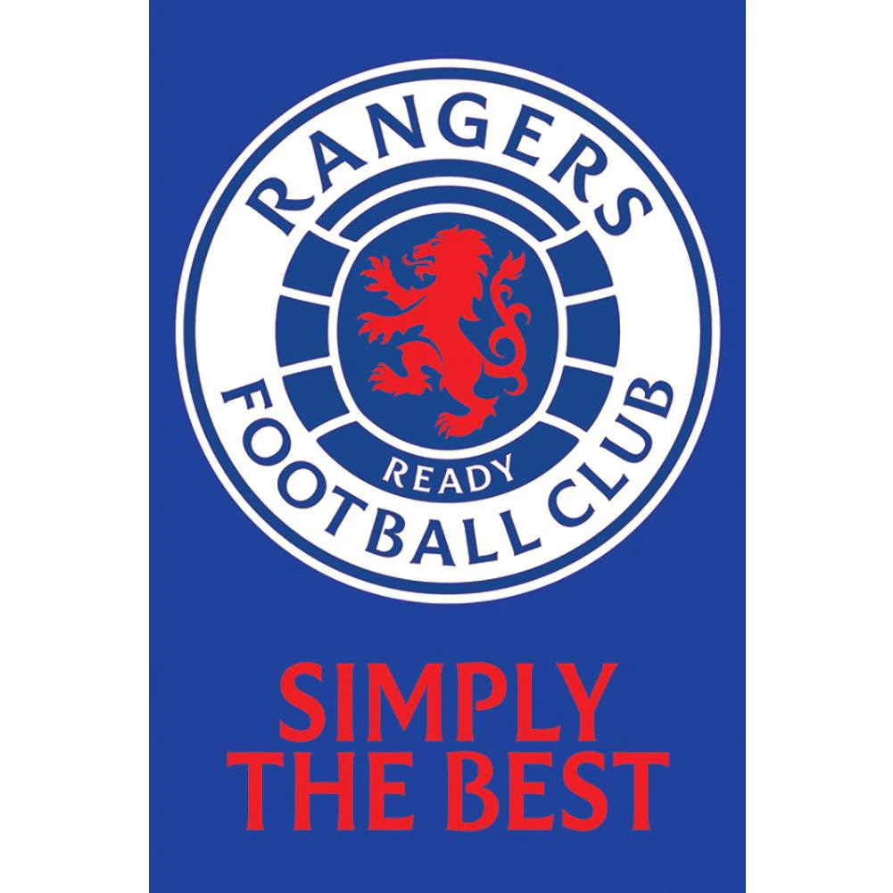 Rangers FC Crest Poster (Royal Blue/White/Red) - TA8693