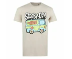 Scooby Doo Mens The Mystery Machine T-Shirt (Sand/White/Yellow) - TV342