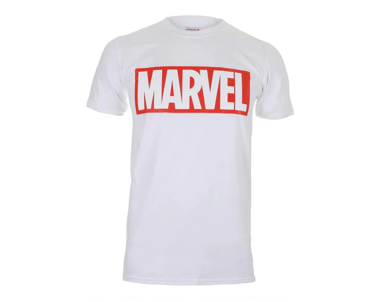 Marvel Comics Mens Core Logo T-Shirt (White) - TV409