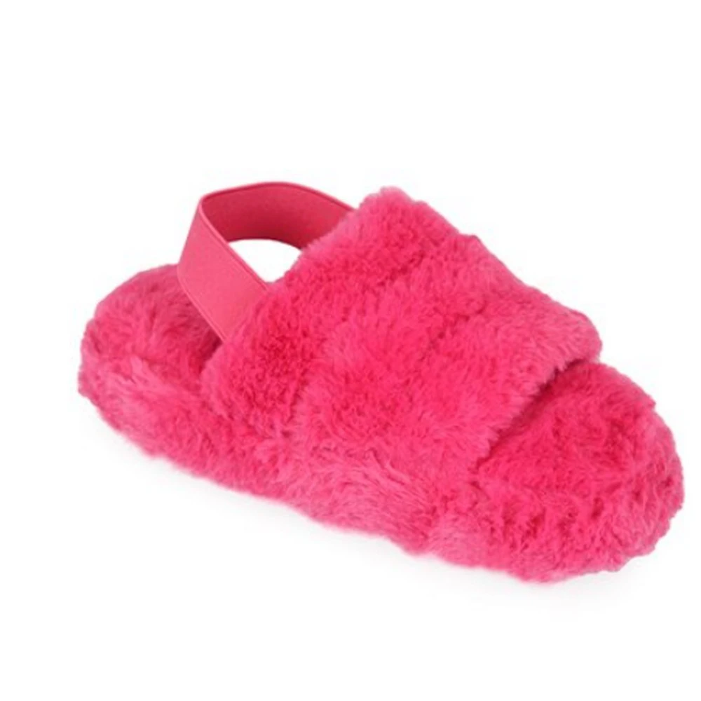 Slumberzzz Childrens/Kids Quilted Back Strap Slippers (Pink) - UT1283