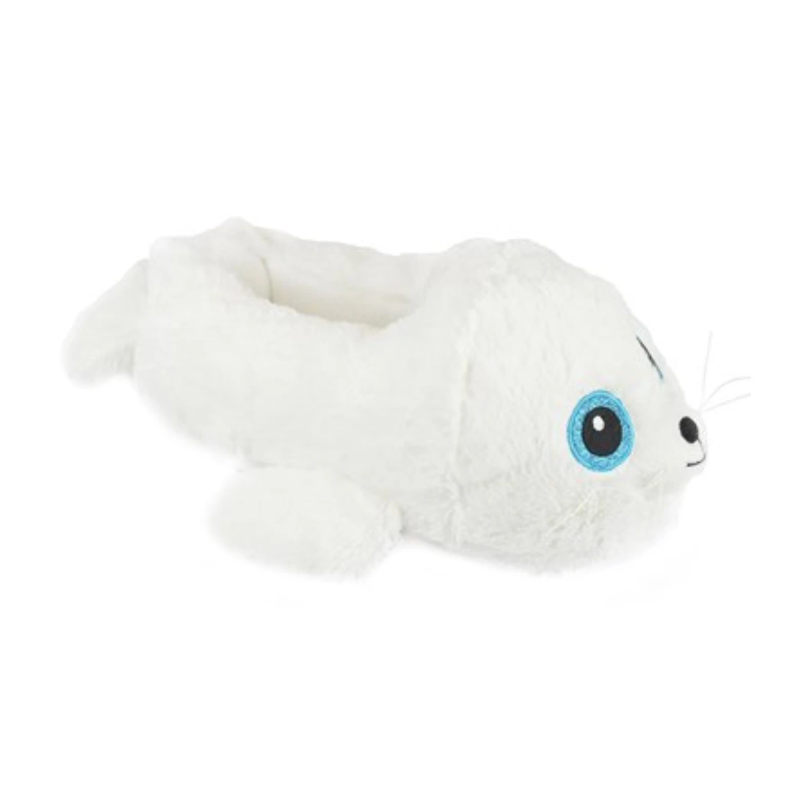 Slumberzzz Childrens/Kids Seal Slippers (White) - UT1231