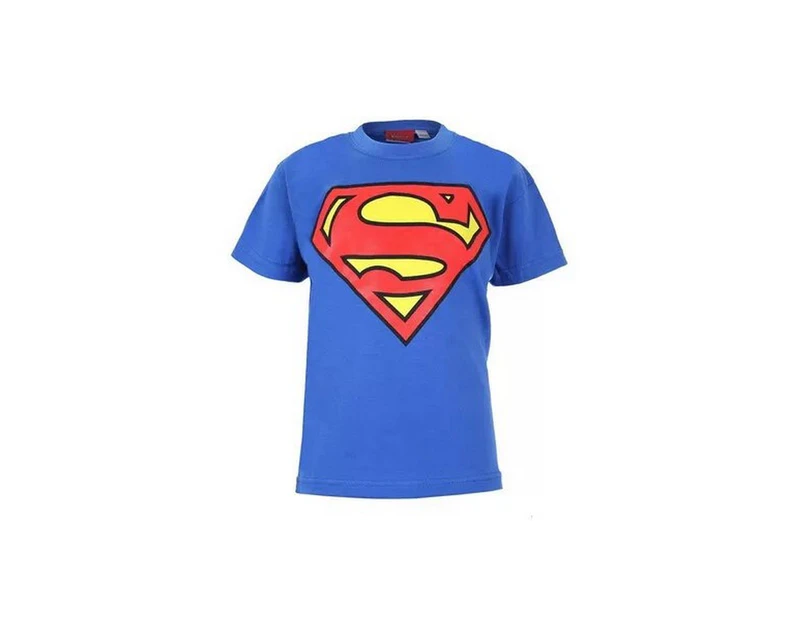 Superman Boys Logo T-Shirt (Royal Blue/Red/Yellow) - TV711