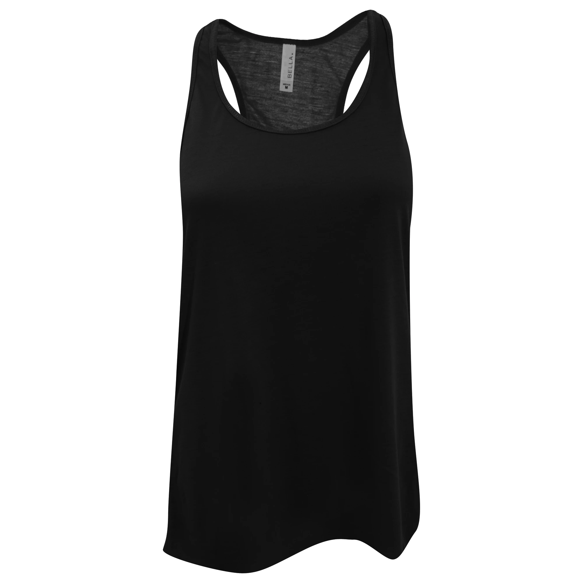 Bella Ladies/Womens Flowy Racerback Tank Top (Black) - BC1324