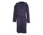 Pierre Roche Mens Soft Towelling Dressing Gown (Navy) - UT1851