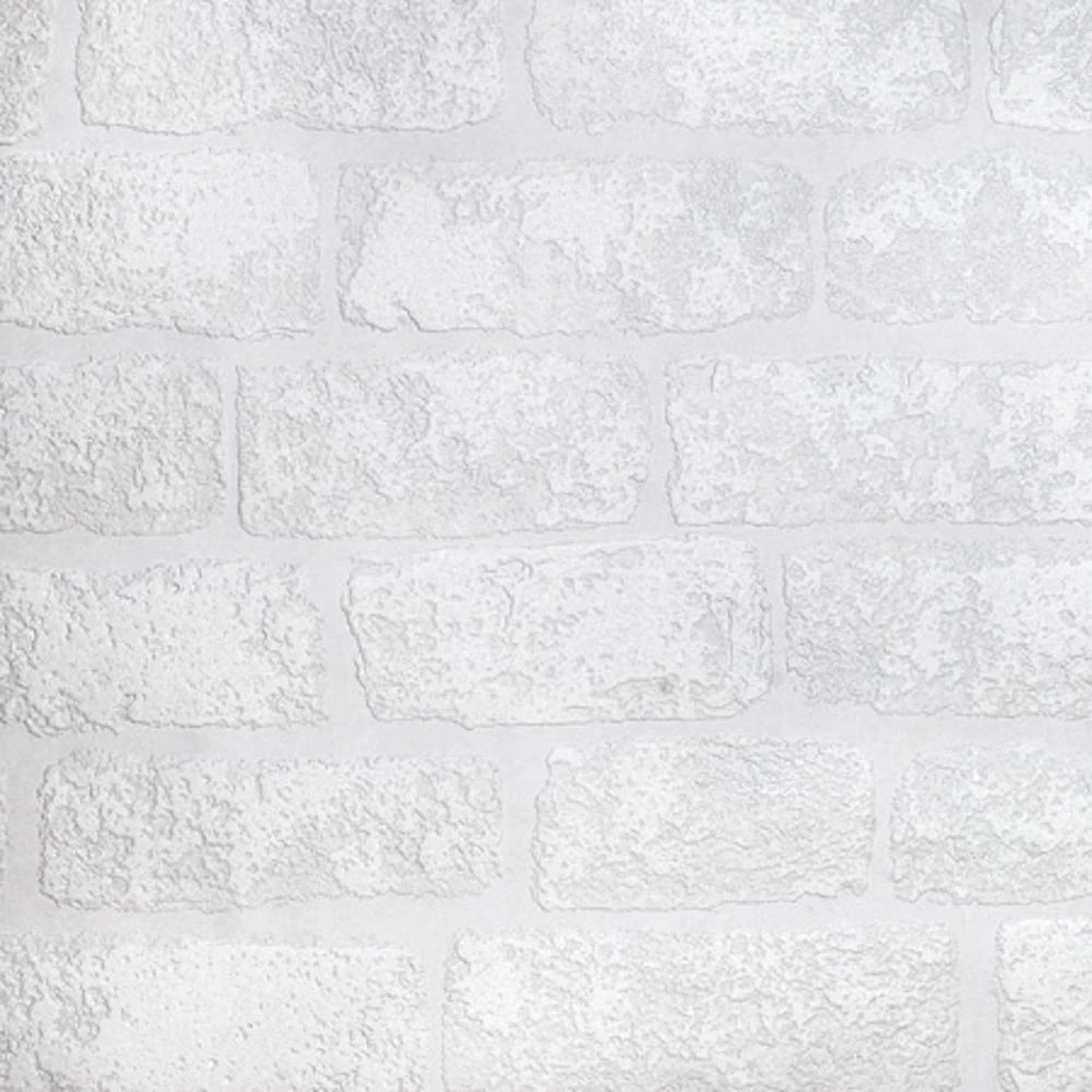 Anaglypta Lincolnshire Brick Vinyl Textured Wallpaper (White) - AG2105