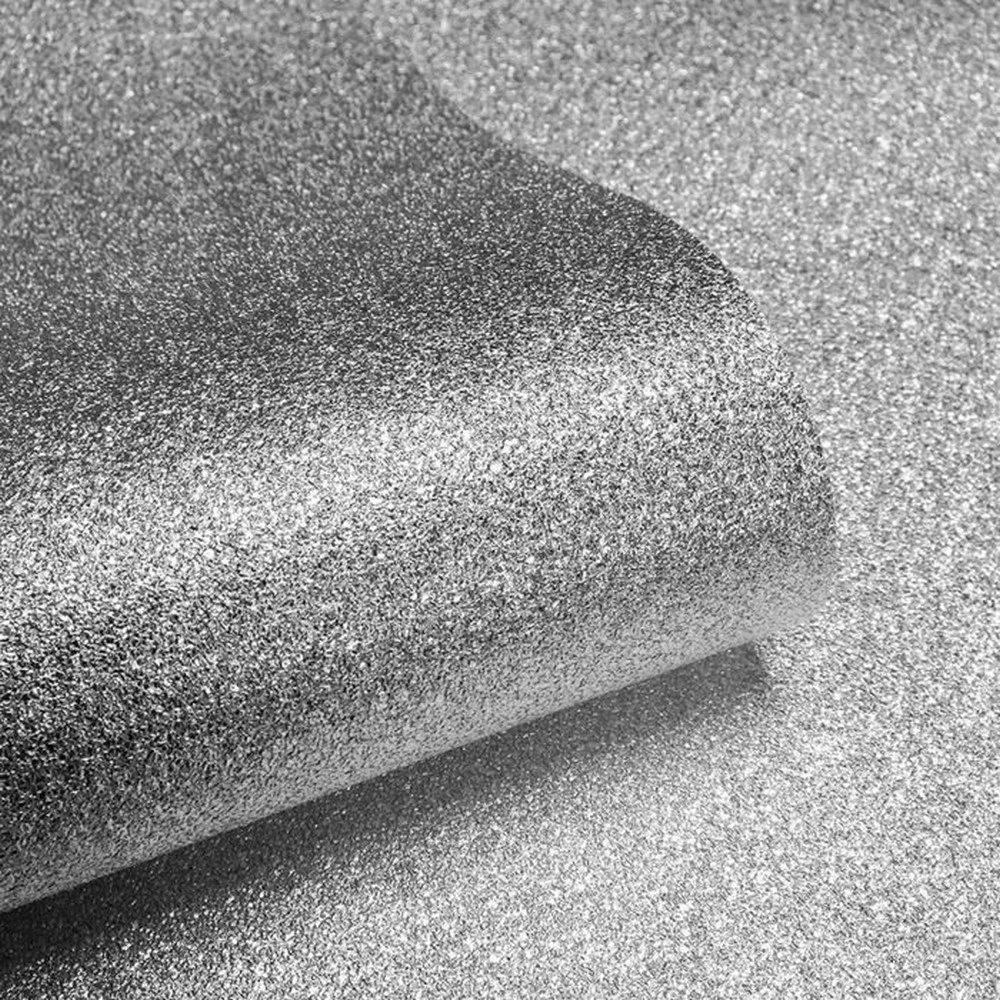 Muriva Sparkle Glitter Textured Wallpaper (Silver) - AG554