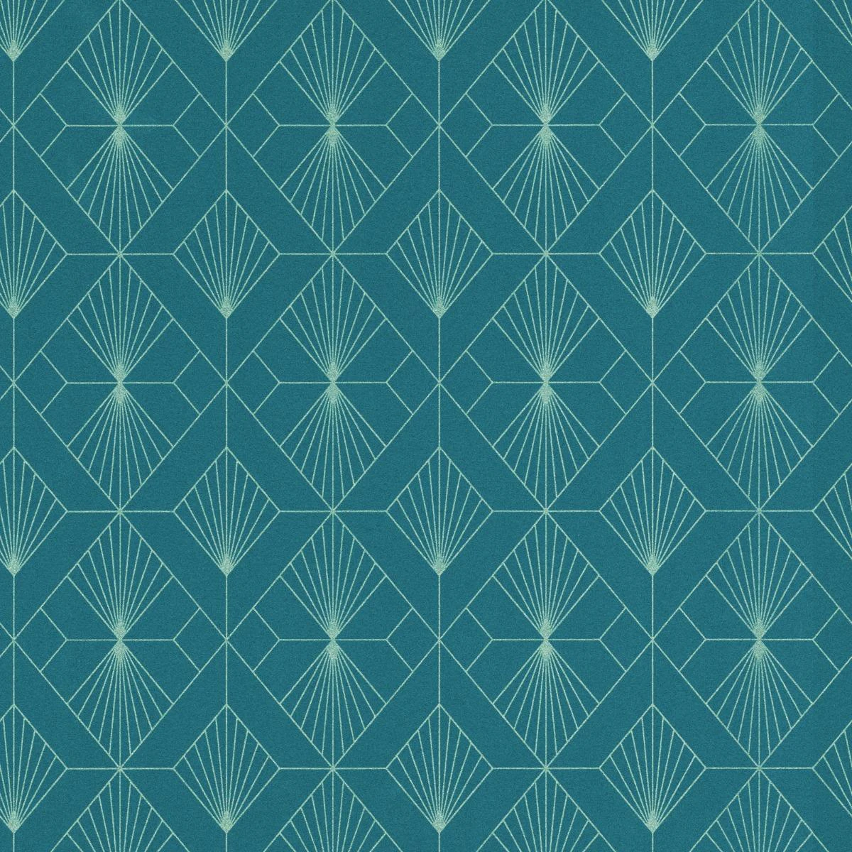 Rasch Modern Art Deco Textured Wallpaper (Teal/Silver) - AG2075