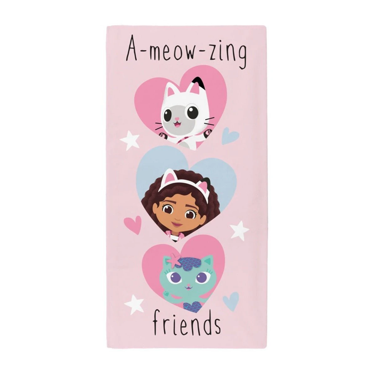 Gabby´s Dollhouse A-Meow-Zing Friends Cotton Bath Towel (Pink/Multicoloured) - AG2918