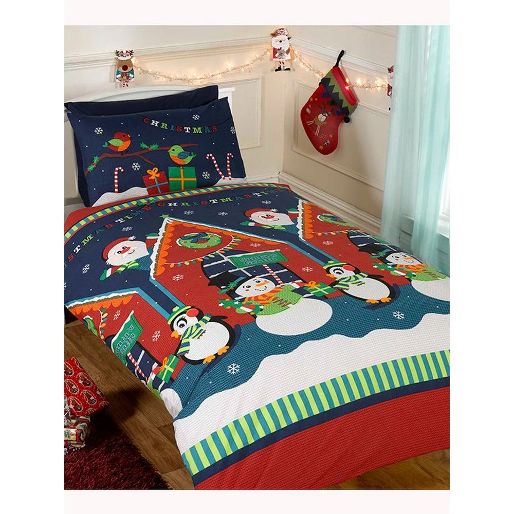 Rapport Santa´s Grotto Christmas Duvet Cover Set (Blue/Red/White) - AG1644