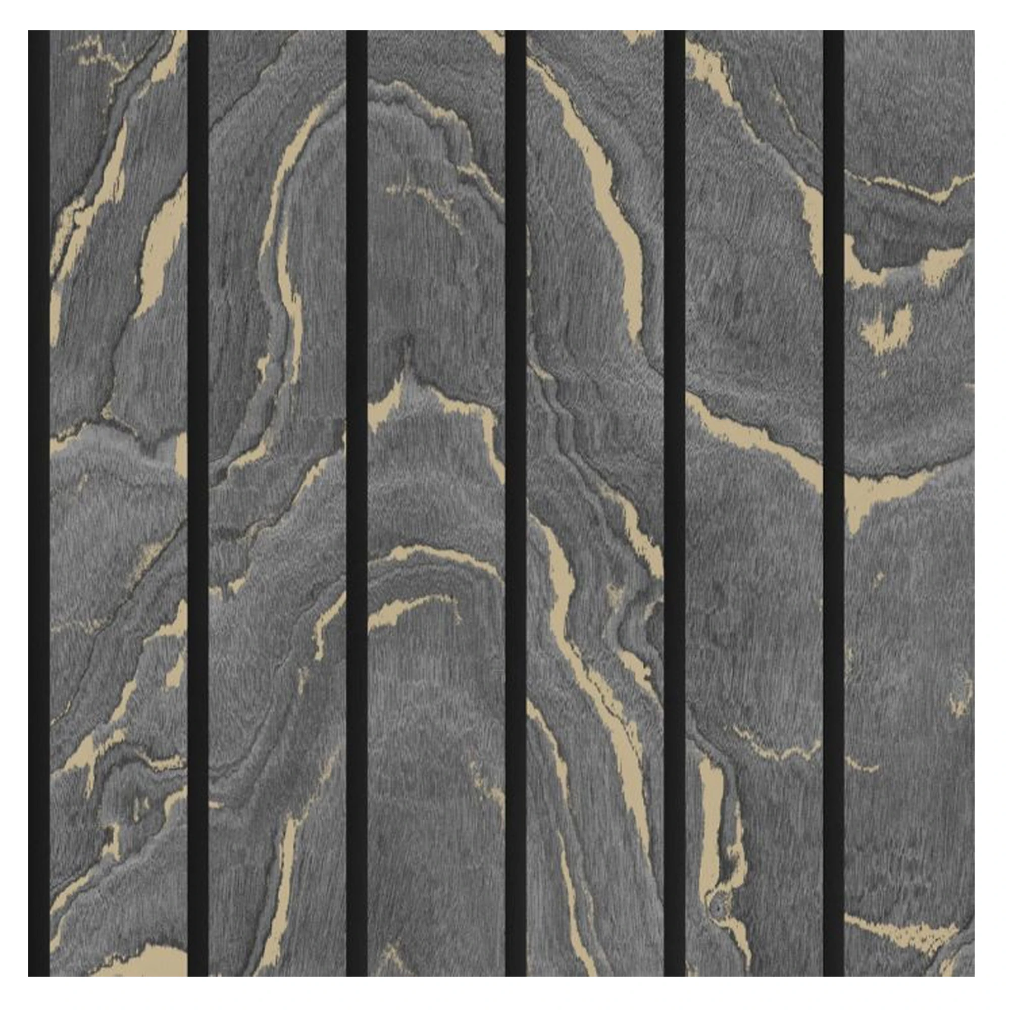 Muriva Woodgrain Effect Wallpaper (Charcoal) - AG2248