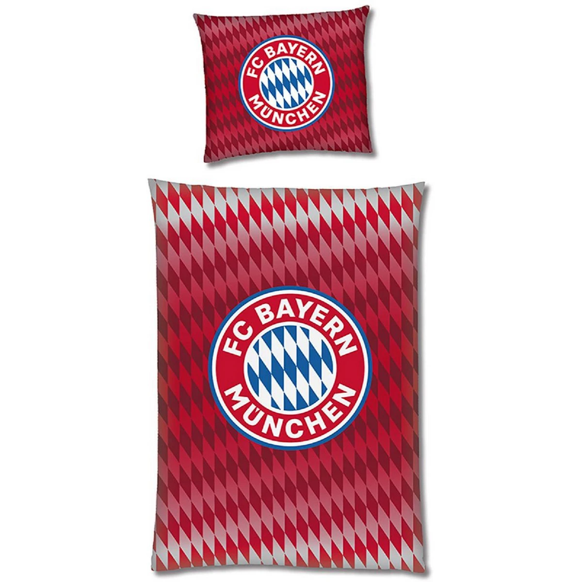 FC Bayern Munich Cotton Crest Duvet Cover Set (Red/White/Blue) - AG966