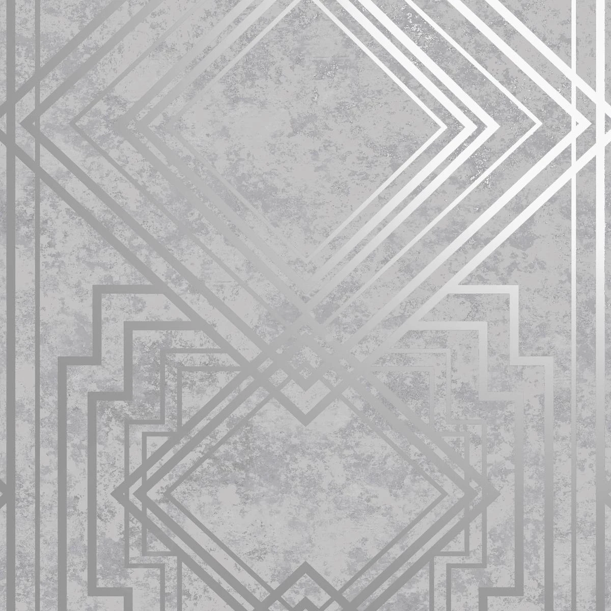 Holden Décor Delano Geometric Textured Wallpaper (Grey/Silver) - AG501