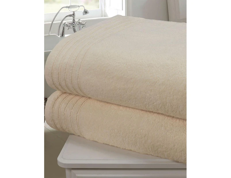 Rapport Soft Touch Towel (Pack of 2) (Cream) - AG283