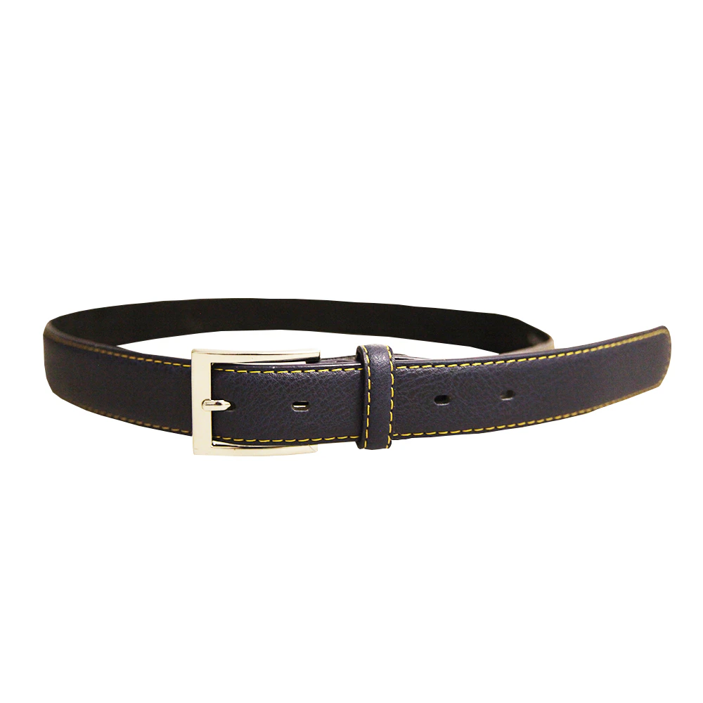 Forest Mens Colour-Stitch Leather Belt (Navy) - UT1779