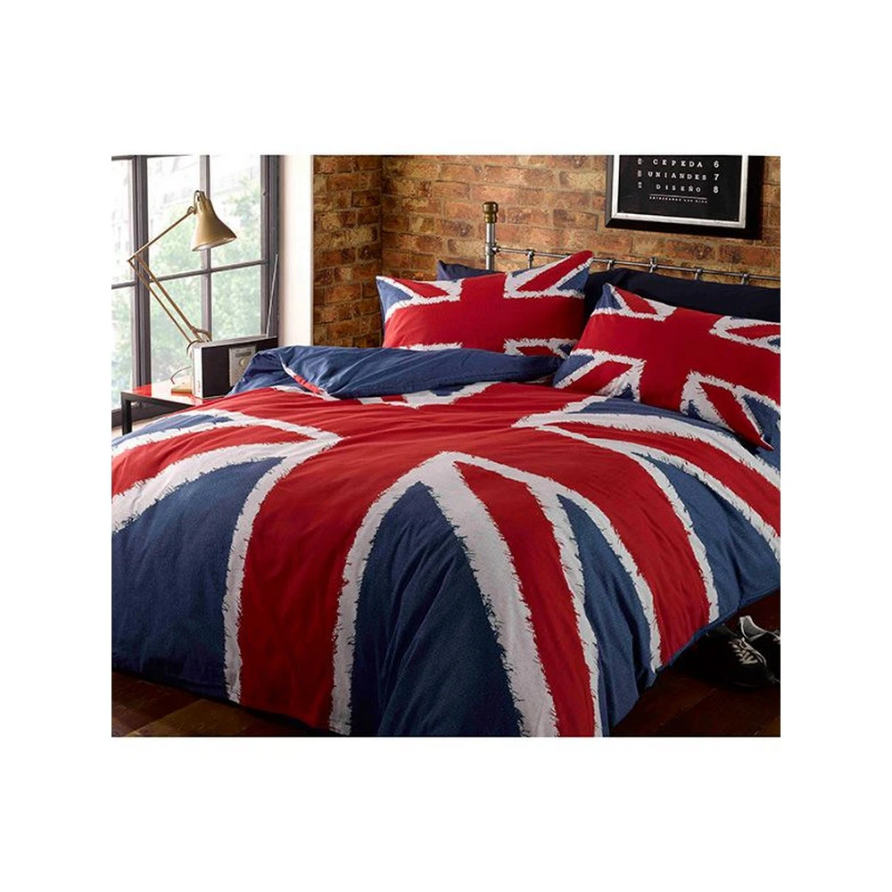 Catherine Lansfield Union Jack Duvet Cover Set (Red/White/Blue) - AG981