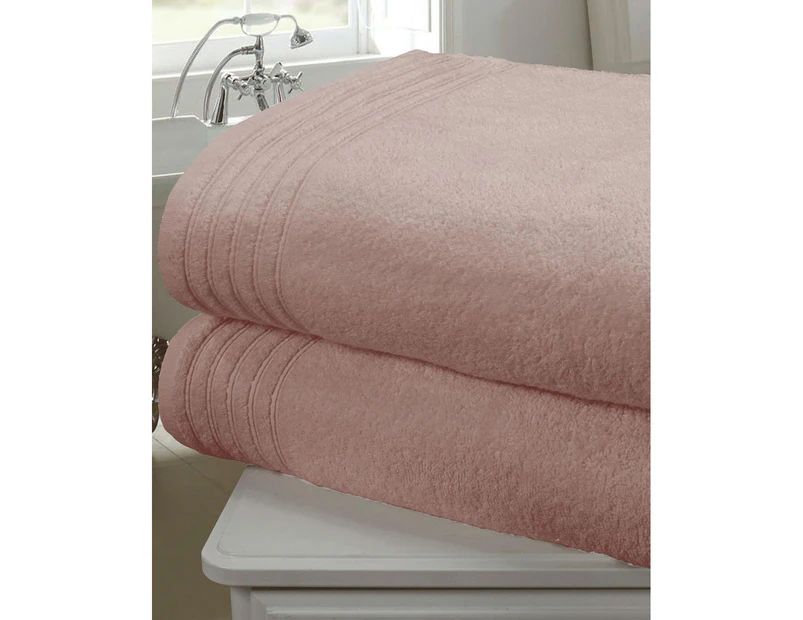 Rapport Soft Touch Towel (Pack of 2) (Dusky Pink) - AG283