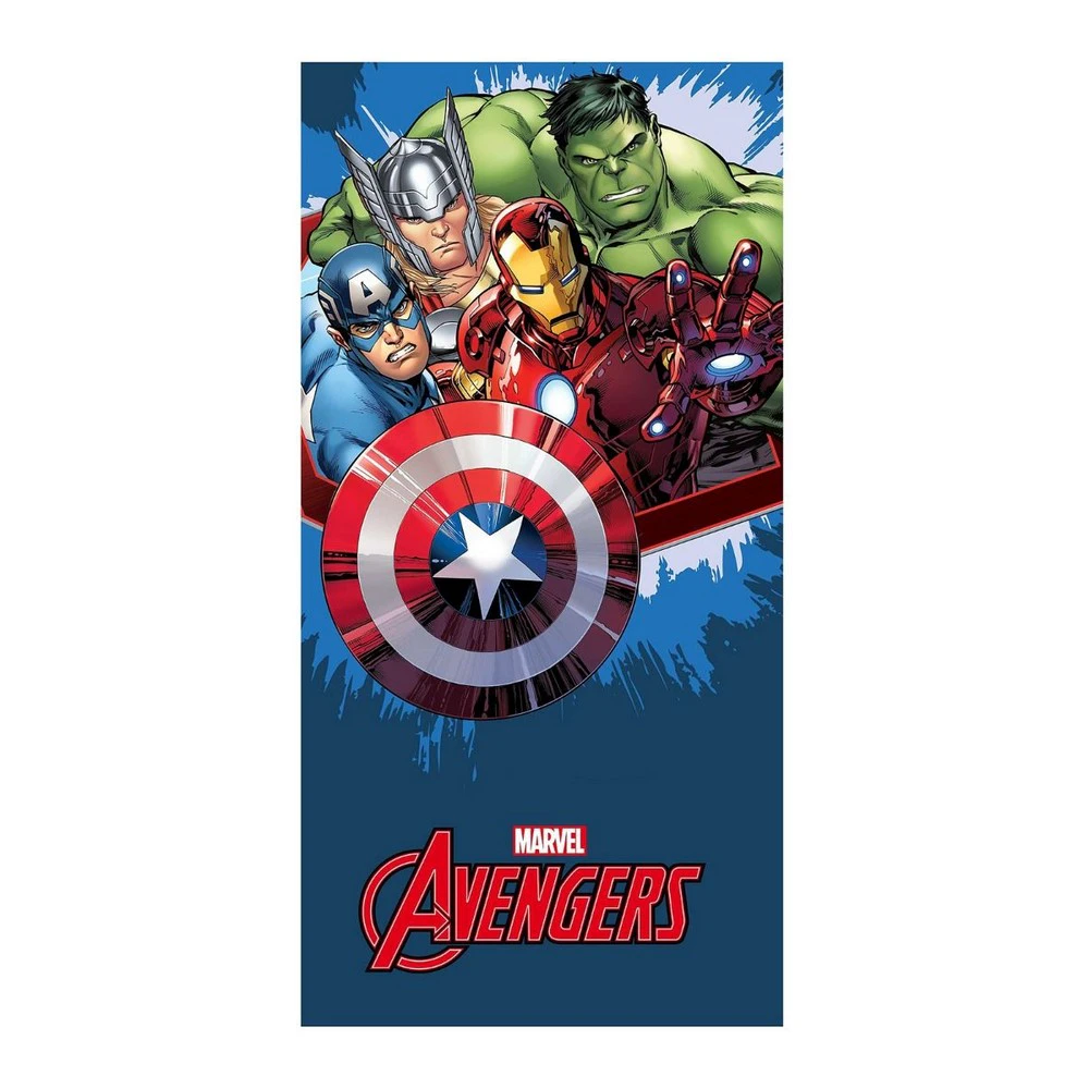 Marvel Avengers Cotton Beach Towel (Blue/Multicoloured) - AG3160