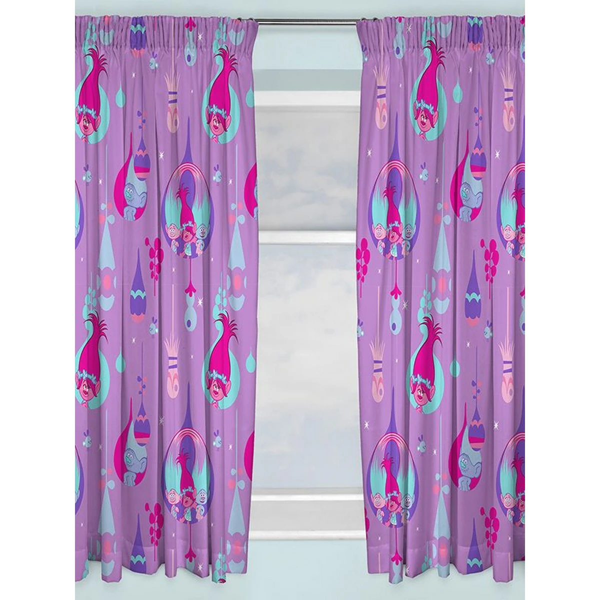 Trolls Curtains (Pack of 2) (Purple) - AG1483