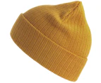 Atlantis Unisex Adult Rio Ribbed Recycled Beanie (Mustard) - AB614