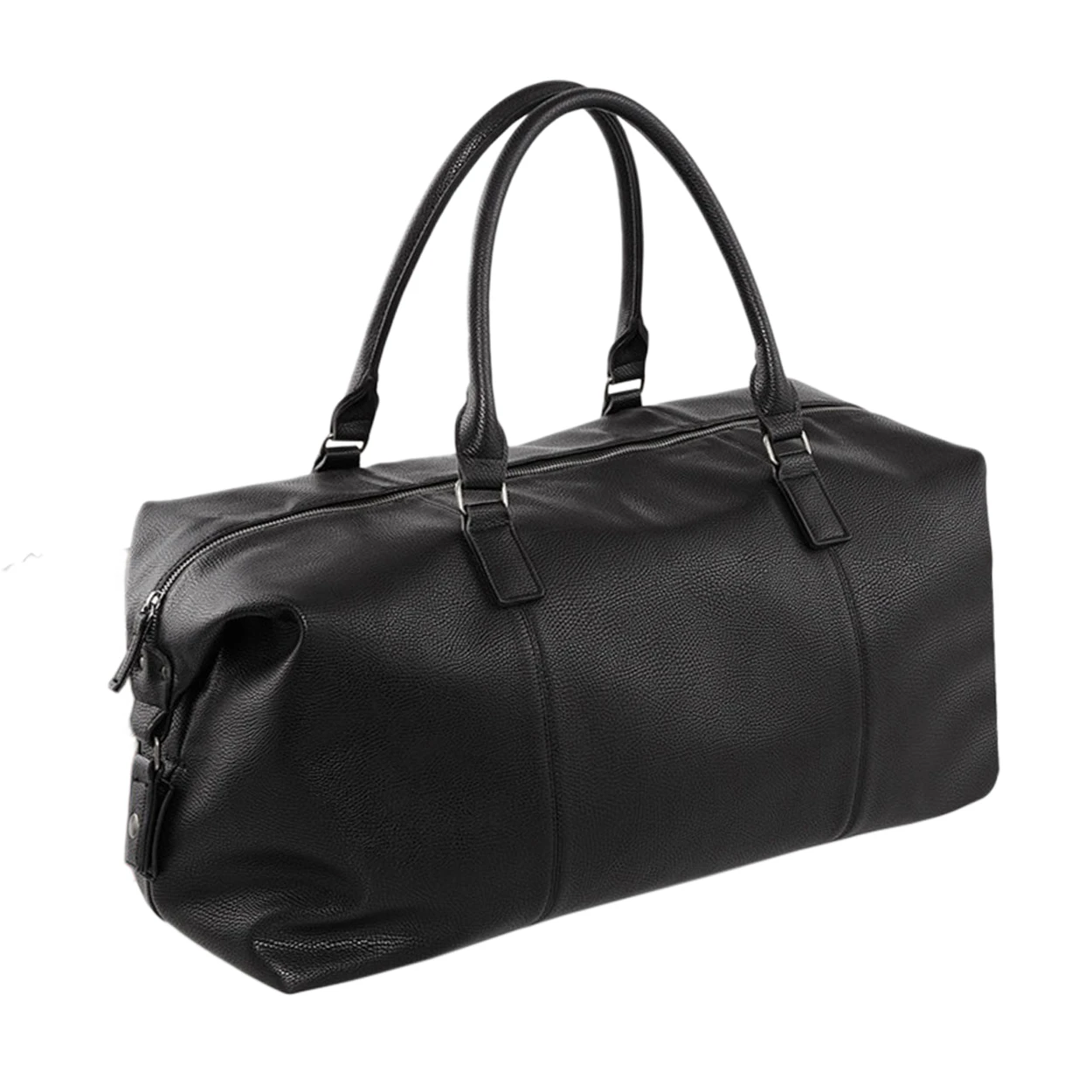 Quadra NuHude Faux Leather Weekender Holdall Bag (Pack of 2) (Black) - BC4433