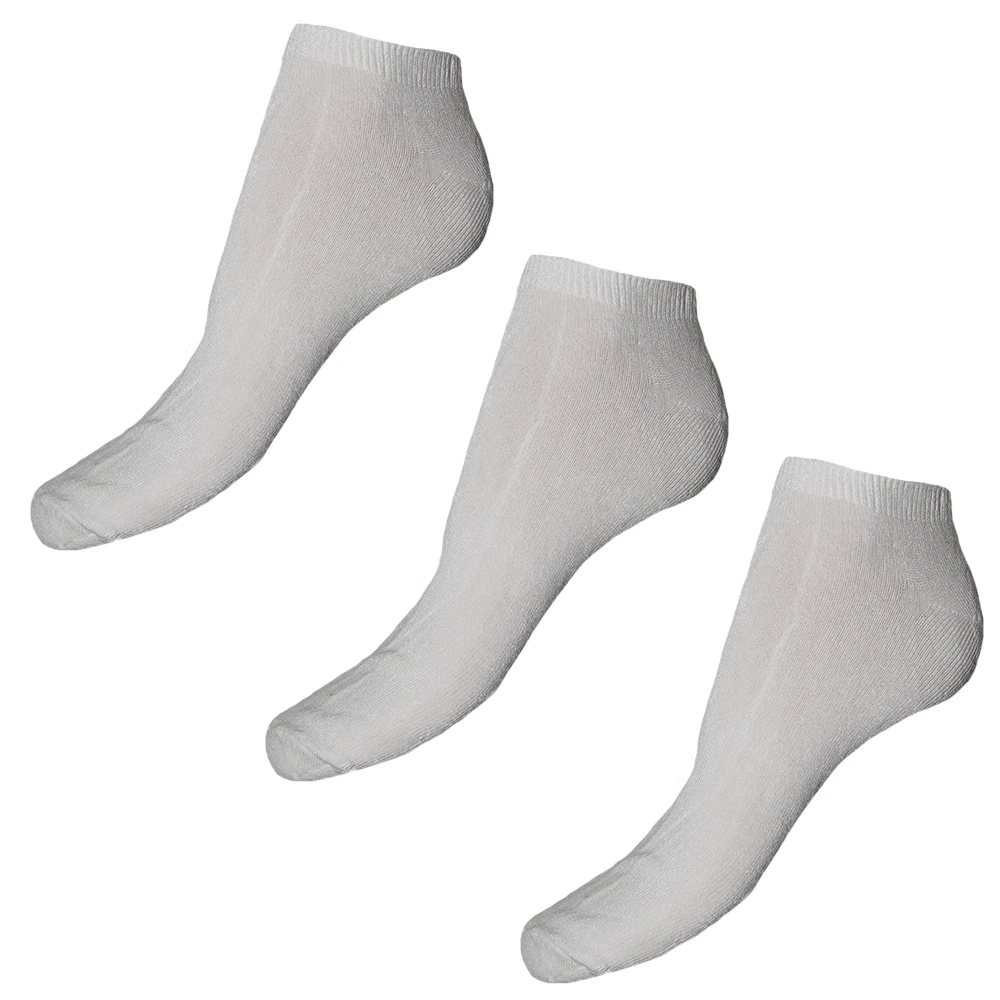 Simply Essentials Womens Bamboo Trainer Socks (Pack Of 3) (White) - UT1749