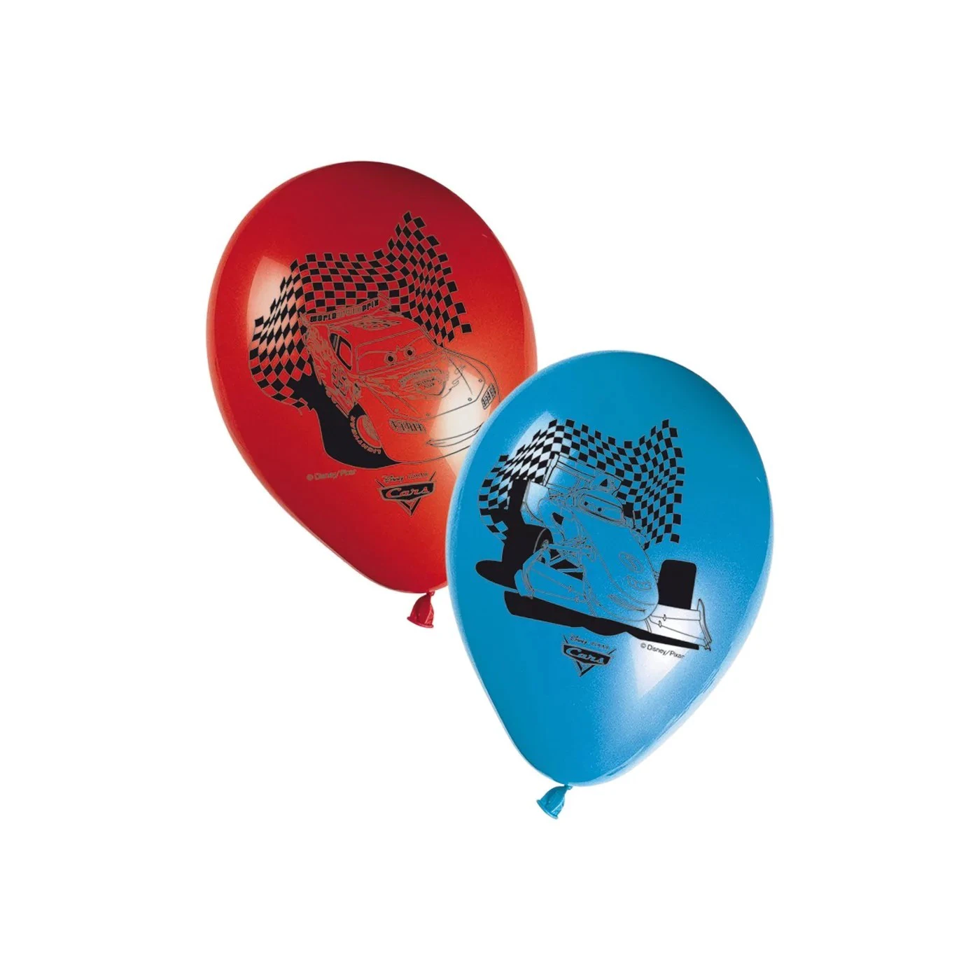 Cars Latex Balloons (Pack of 8) (Red/Blue) - SG31758