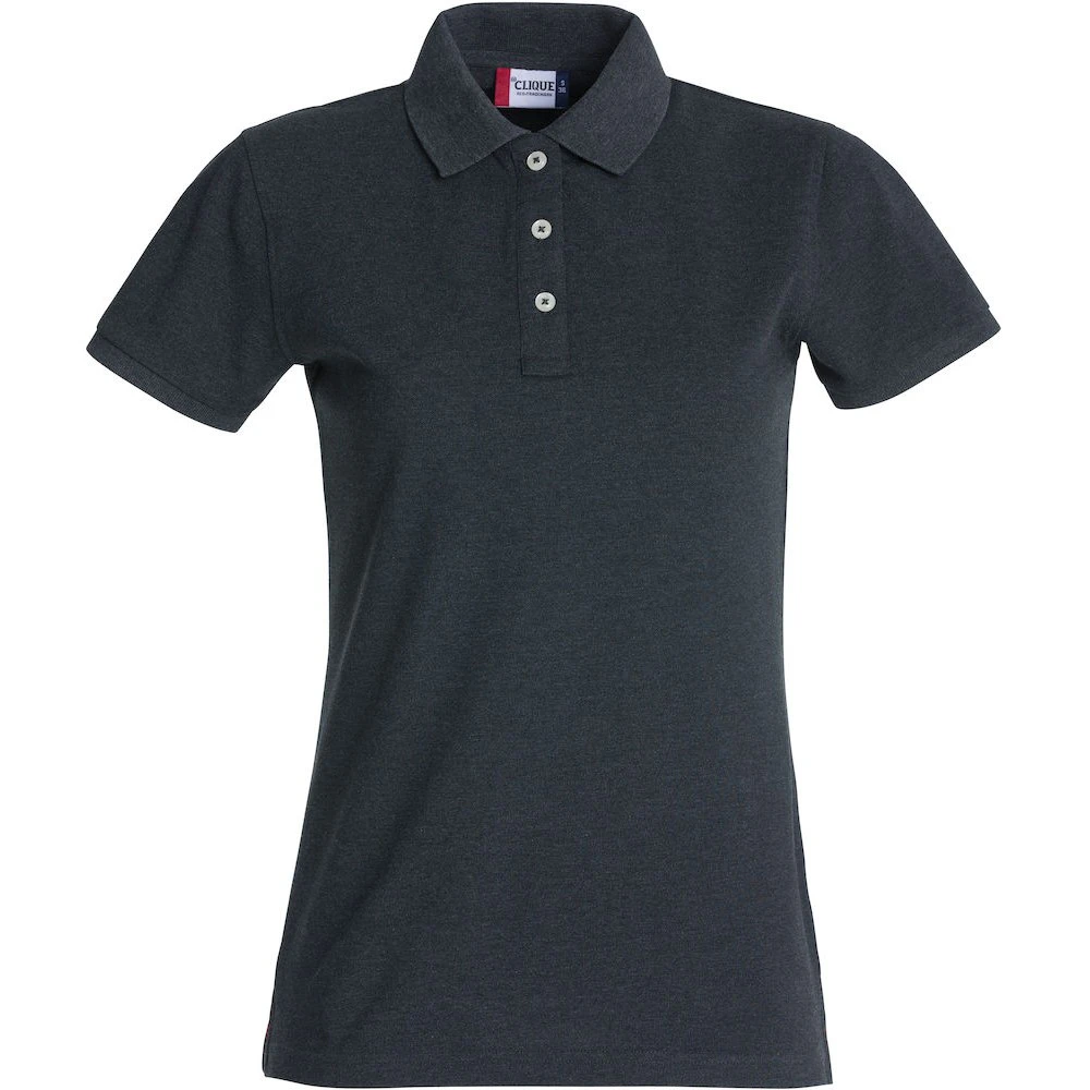 Clique Womens Premium Melange Polo Shirt (Anthracite) - UB425